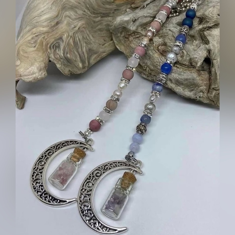 Rearview Mirror Hangers/ semiprecious stones